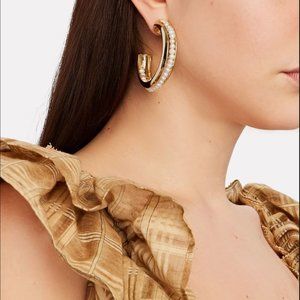 NEVER WORN - Cult Gaia Lumi Pearl Hoop Earrings